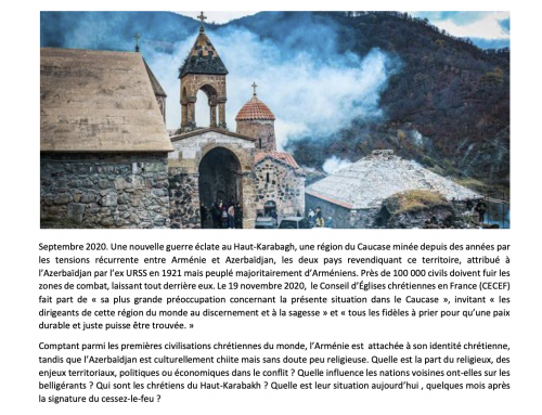 France2 – Programme tous témoins – Arménie : Chrétiens sous tension – 2021