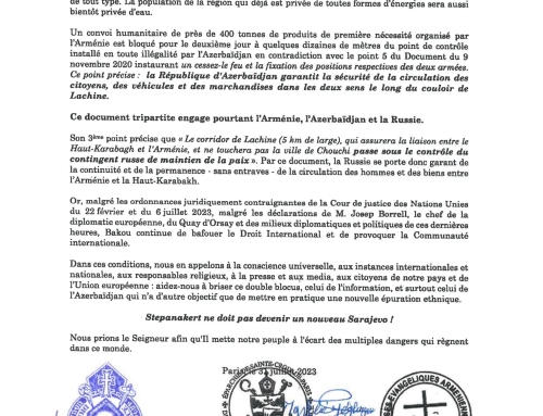 🙏 Prions pour les arméniens du Haut Karabagh 🙏