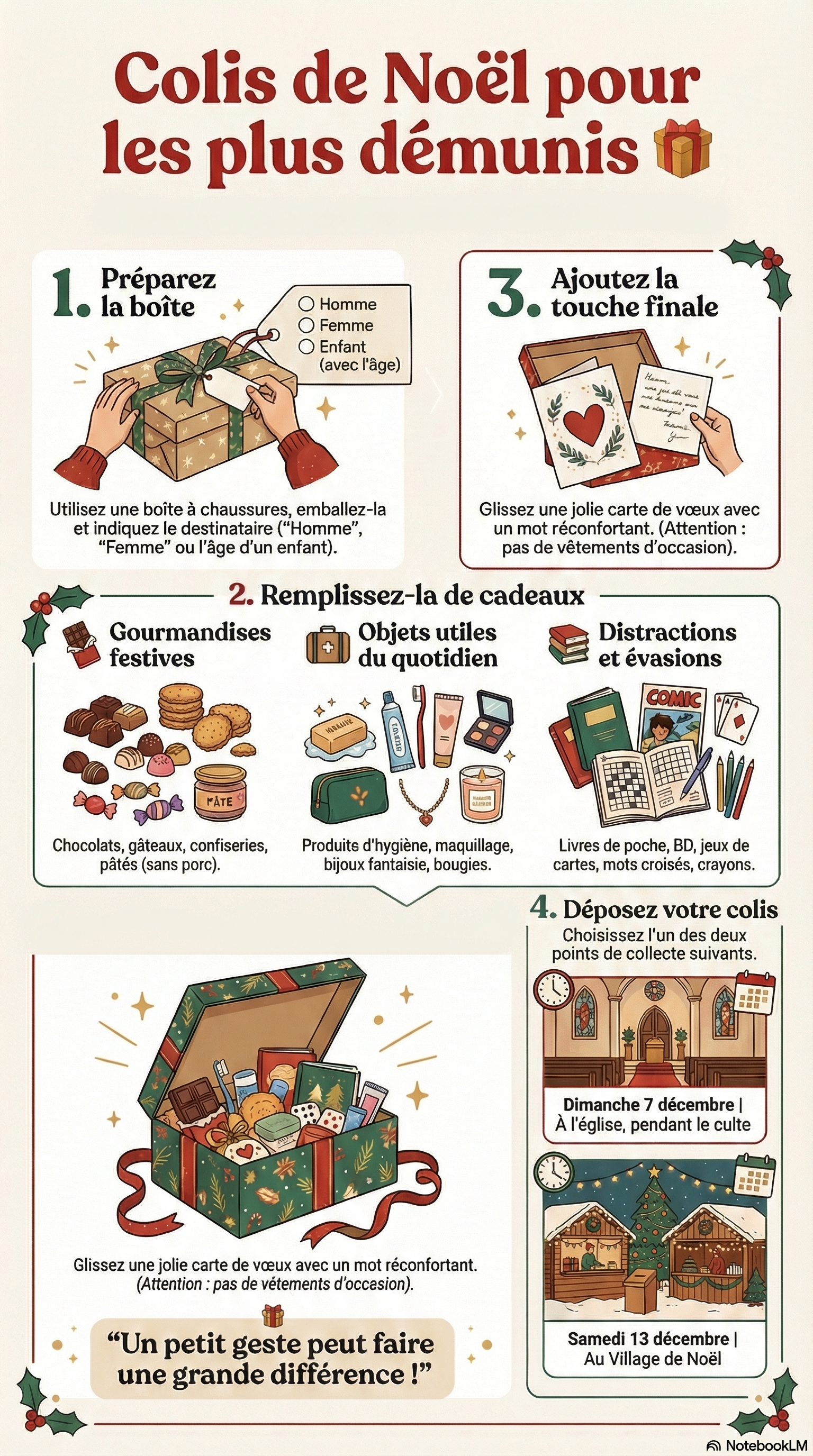 Colis🎄Village de Noël🎄Une Lumière pour Tous🌟 Colis Village de Noël à Issy-les-Moulineaux